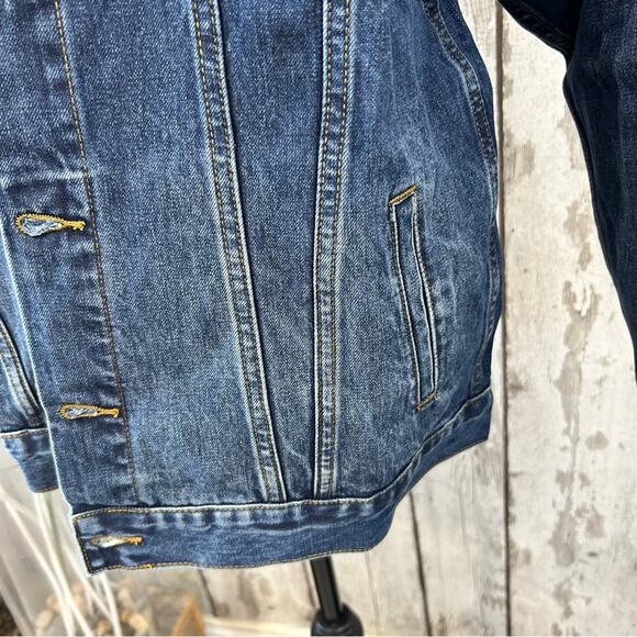 Free People x Sandrine Rose - NWT Tres Cool Oversized Denim Jacket - Picture 5 of 10